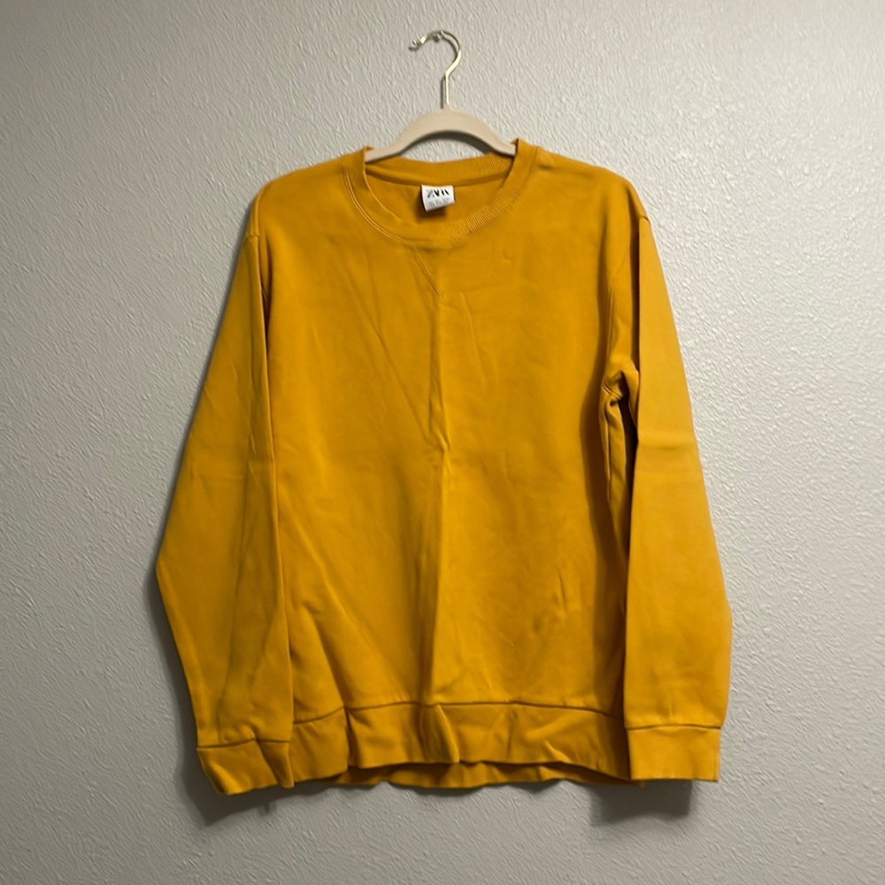 Yellow Zara crewneck